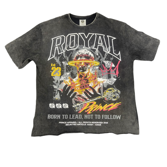Royal Est.23 acid wash oversized tee